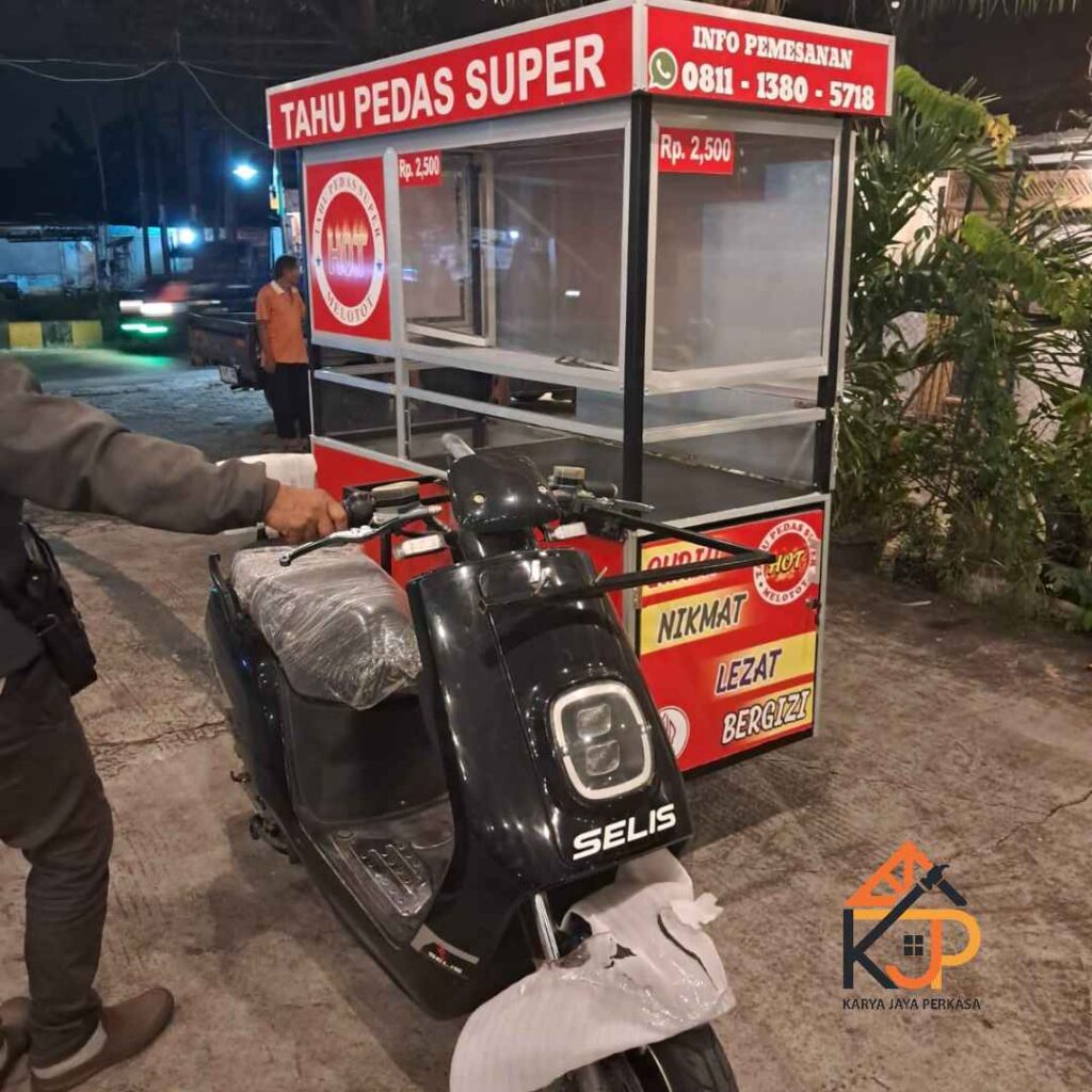 Gerobak jualan keliling modern minimalis harga murah