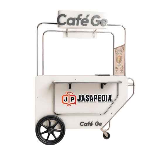 Desain Gerobak minimalis bahan besi hollow model industrial Desain Gerobak minimalis bahan besi hollow model industrial