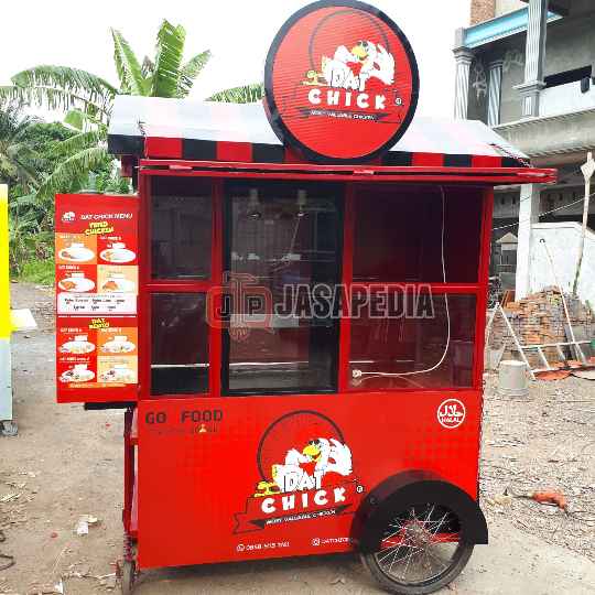 Gerobak modern minimalis franchise ayam goreng tepung krispi Gerobak modern minimalis franchise ayam goreng tepung krispi