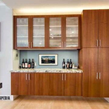 Lemari piring minimalis dari kayu Bekasi model terbaru 2026