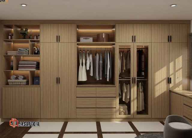 Lemari pakaian minimalis Jakarta Pusat istri dijamin makin cinta