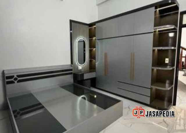 Jasa pembuatan lemari HPL, workshop Bekasi, harga pabrik!