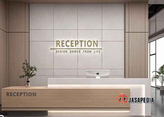Meja Resepsionis Minimalis Custom Pas Sesuai Ukuran Ruang