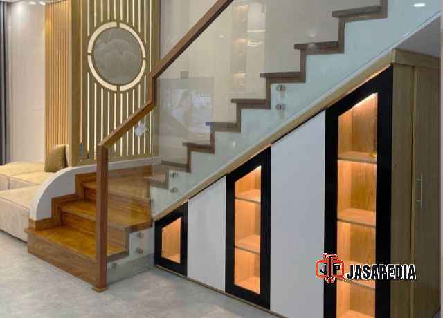 Jasa pasang lemari bawah tangga hpl solusi rumah rapi seketika