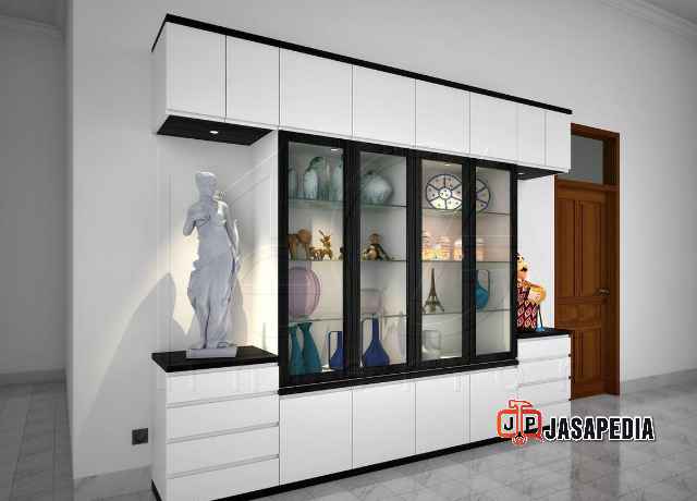 Jasa Lemari Hias Ruang Tamu Minimalis Modern
