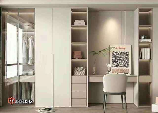 Lemari pakaian minimalis Jakarta Timur bikin kamar auto mewah