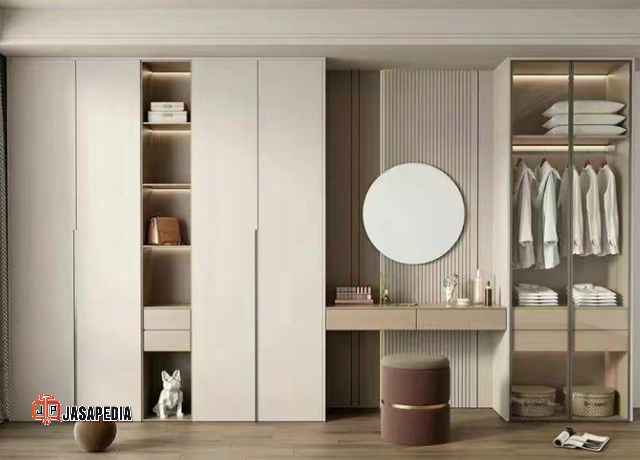 Lemari pakaian minimalis Cikarang model viral solusi kamar sempit Lemari pakaian minimalis Cikarang model viral solusi kamar sempit