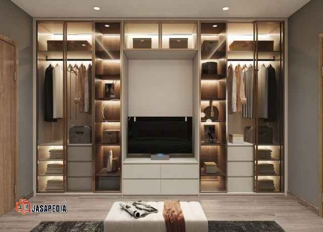 Harga Lemari custom per Meter Tangerang Bahan Blokmin Solid 18mm Anti Melengkung