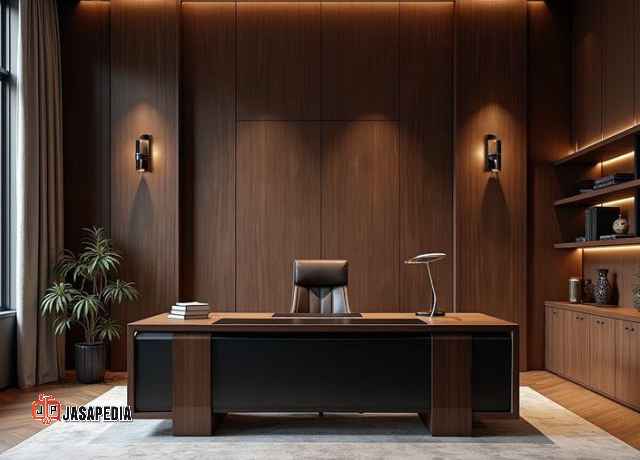 Percaya Diri Maksimal: Meja Direktur Minimalis Tangerang desain eksklusif custom.