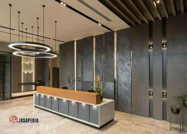 Solusi Cerdas Meja Resepsionis Kantor Jakarta modern minimalis fungsional area terbatas
