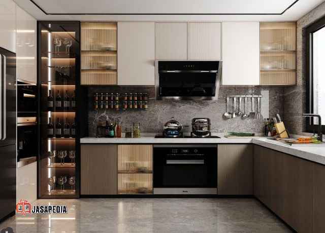 Jasa pembuatan kitchen set per meter Cibubur Model Terbaru 2026 Anti Ketinggalan Zaman