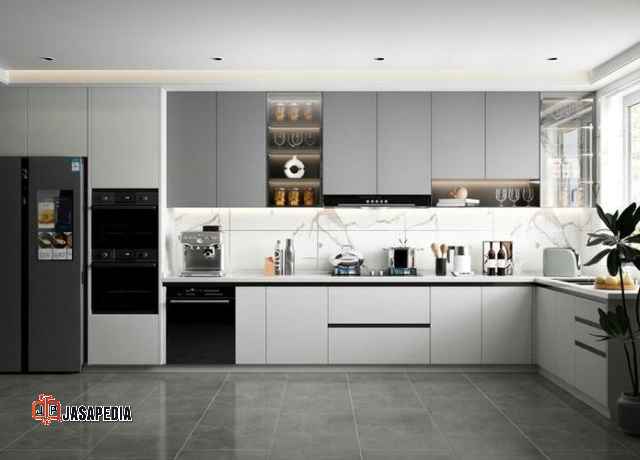 Jasa pembuatan kitchen set per meter Cibubur Model Terbaru 2026 Anti Ketinggalan Zaman