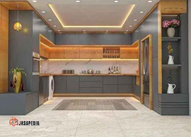Murah Banget! Kitchen set Cisarua Bogor custom, gratis survei desain 3D villa