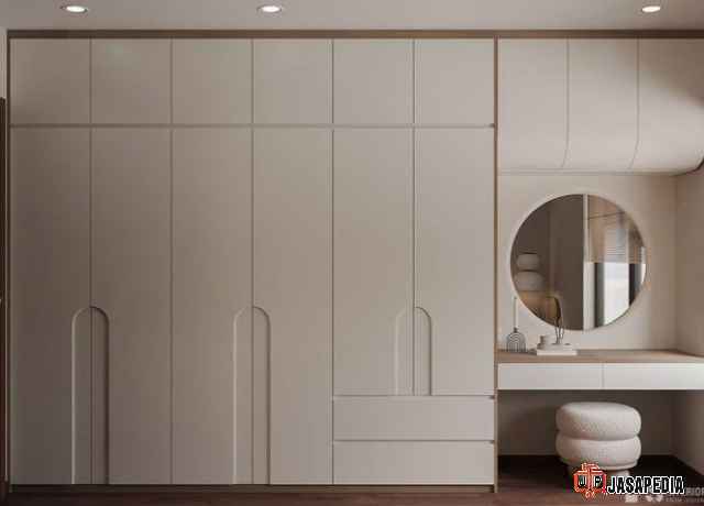 Lemari pakaian minimalis Cileungsi Bogor timur bikin kamar estetik seketika
