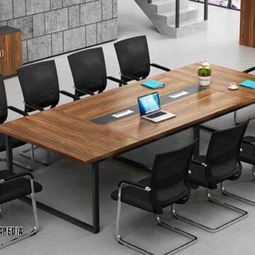 Gebrakan Baru! Model meja meeting kantor industrial modern kombinasi kayu dan besi di Bogor Gebrakan Baru! Model meja meeting kantor industrial modern kombinasi kayu dan besi di Bogor