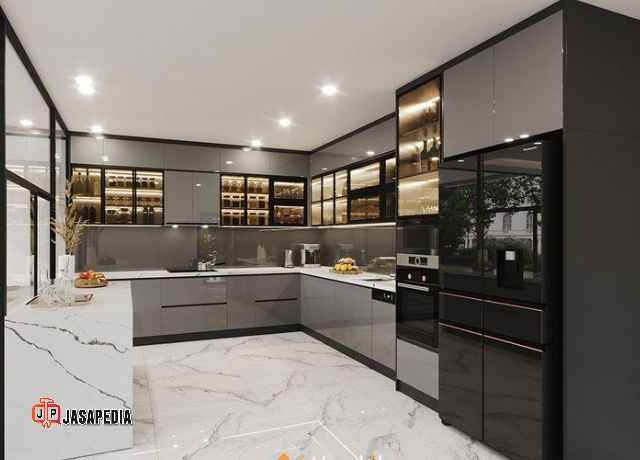 Kitchen set pvc board Bogor bikin dapur rapi mewah harga jujur