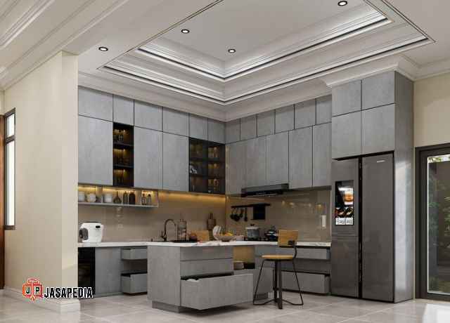 Kitchen set pvc board Tangerang spesialis anti lapuk finishing HPL