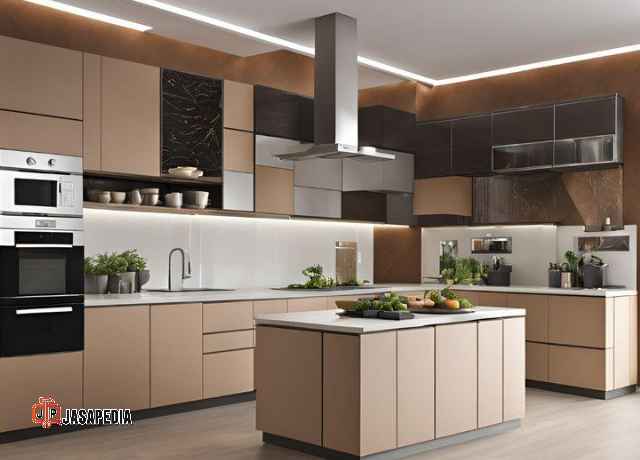 Spesialis! Jasa Kitchen set Cipayung Jakarta Timur Finishing HPL Anti Gores, Tampilan Mewah Bertahun-tahun