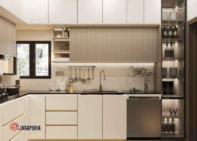 Kitchen set pvc board Depok tahan air 100% cocok dekat kamar mandi