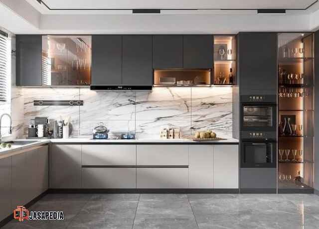 Kitchen set aluminium Jakarta timur solusi dapur sempit jadi mewah