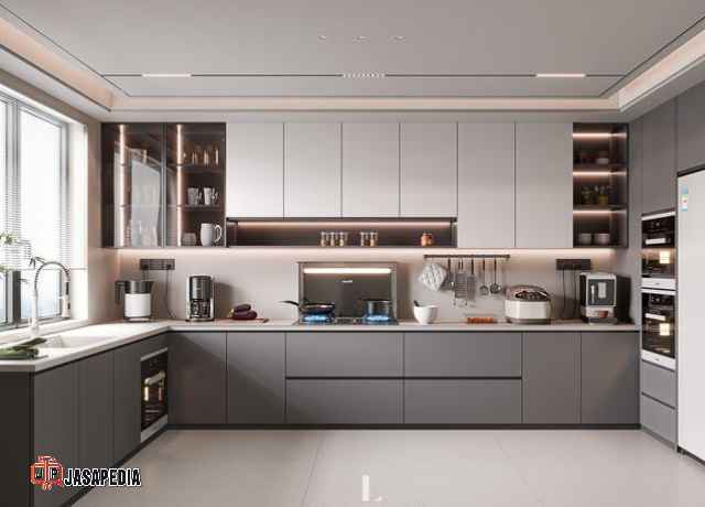 Kitchen set aluminium Jakarta timur solusi dapur sempit jadi mewah