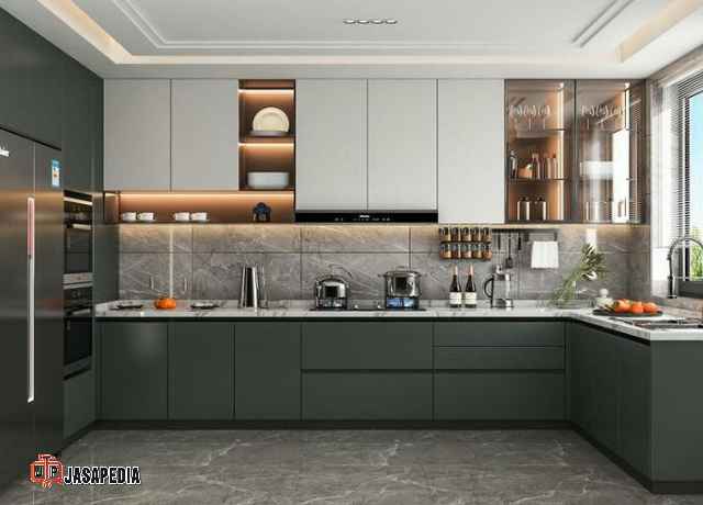 Harga kitchen set anti rayap pvc board Bekasi desain mewah terbaru 2026