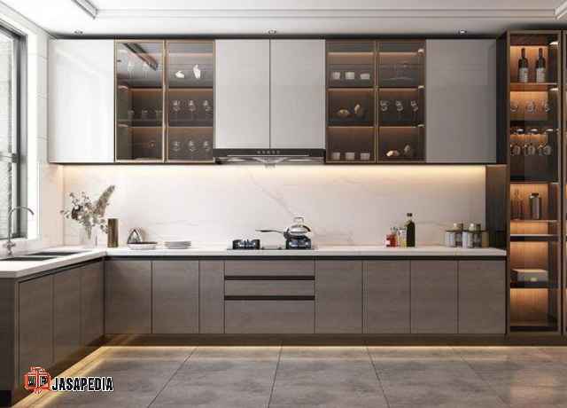 Harga kitchen set anti rayap pvc board Bekasi desain mewah terbaru 2026
