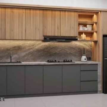 Lemari gantung dapur kayu minimalis bekasi desainnya viral di 2026