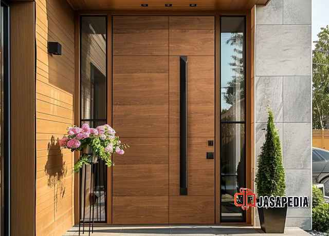 Pintu rumah hpl minimalis Bogor Desain Skandinavia Terbaru 2026 Gratis Ukur