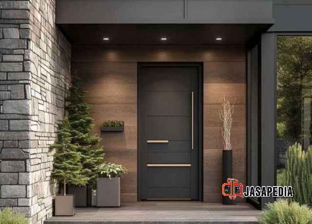 Pintu rumah hpl minimalis Bogor Desain Skandinavia Terbaru 2026 Gratis Ukur