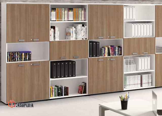 Custom Lemari arsip kantor hpl Jakarta gratis desain 3D