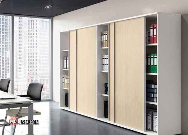 Custom Lemari arsip kantor hpl Jakarta gratis desain 3D