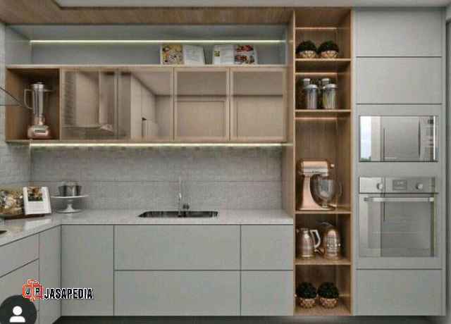 Tukang kayu custom Cikarang kitchen set PVC, anti rayap plus anti air