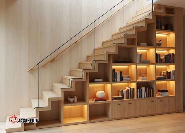 Custom lemari bawah tangga Depok gratis desain 3D Custom lemari bawah tangga Depok gratis desain 3D