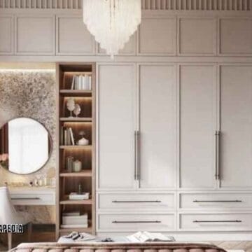 Meja Rias Custom Bekasi Menyatu Lemari Pakaian Desain Compact Modern Meja Rias Custom Bekasi Menyatu Lemari Pakaian Desain Compact Modern