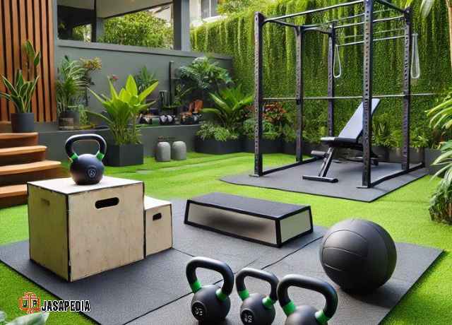Jasa Rumput sintetis Tangerang untuk alas gym atau tempat fitness rumahan