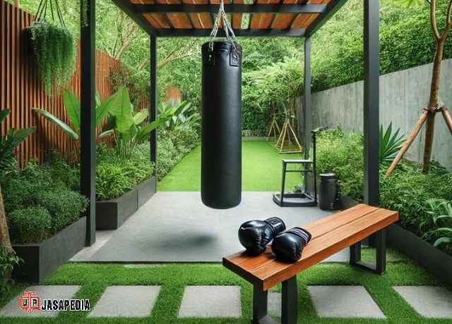 Jasa Rumput sintetis Tangerang untuk alas gym atau tempat fitness rumahan