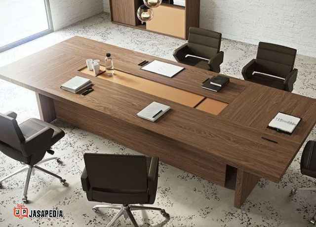 Jasa custom meja rapat Tangerang desain minimalis modern
