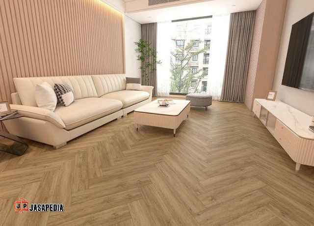 Jasa pasang vinyl lantai Jakarta khusus apartemen studio harga borongan