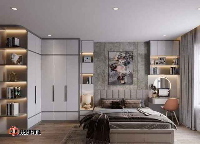 Jasa Set Kamar Tidur Mewah Tangerang Minimalis Finishing HPL Premium