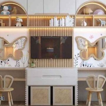 Custom Meja belajar minimalis Jakarta untuk anak perempuan estetik