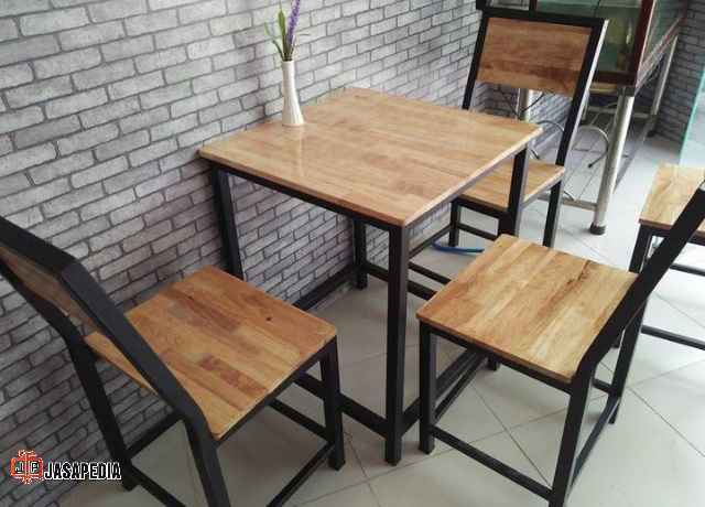 Tempat pesan custom kursi cafe minimalis Depok budget kedai kopi pemula