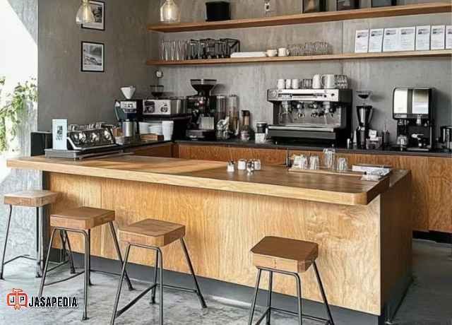 Jasa Meja Bar Cafe HPL custom tema Skandinavia Area Jakarta