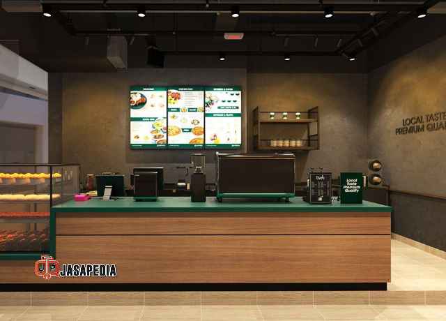 Murah Banget! Meja barista minimalis multifungsi finishing HPL mewah