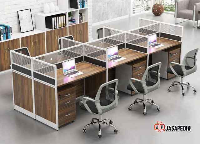 Desain Partisi Meja Kantor Modern Minimalis Custom Terbaik Area Tangerang 2026