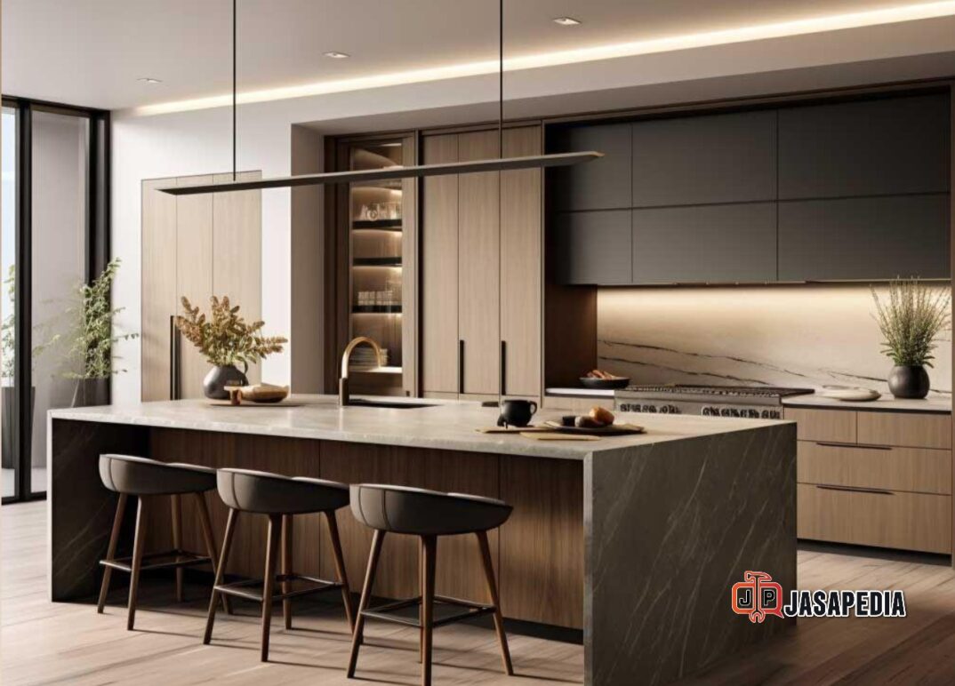 Terbukti! Kitchen set Ciawi Bogor material aluminium anti karat, garansi 10 th