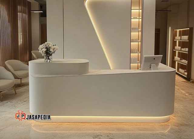 Cek! Meja Resepsionis Kantor Tangerang minimalis Skandinavia budget terbatas tapi mewah Cek! Meja Resepsionis Kantor Tangerang minimalis Skandinavia budget terbatas tapi mewah