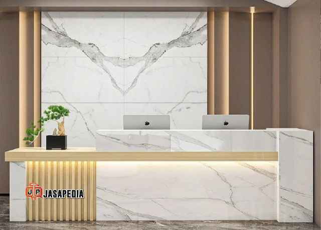 Rahasia Meja Resepsionis Kantor Bogor minimalis HPL custom tahan lama harga hemat Rahasia Meja Resepsionis Kantor Bogor minimalis HPL custom tahan lama harga hemat