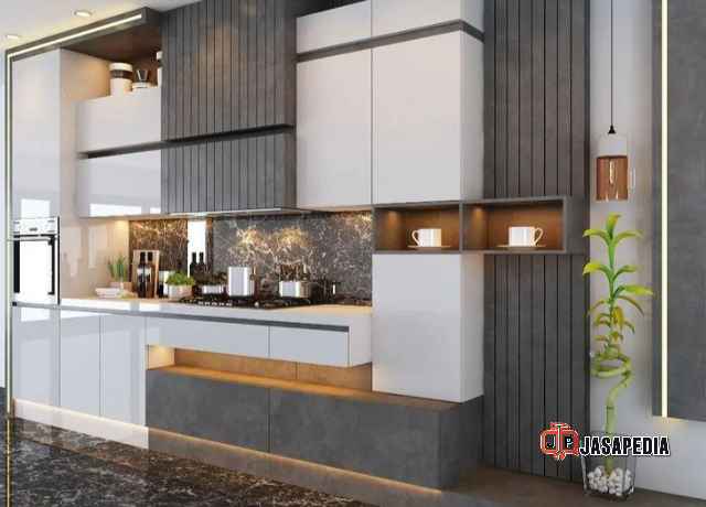 Jasa pasang set dapur aluminium Jakarta custom desain premium