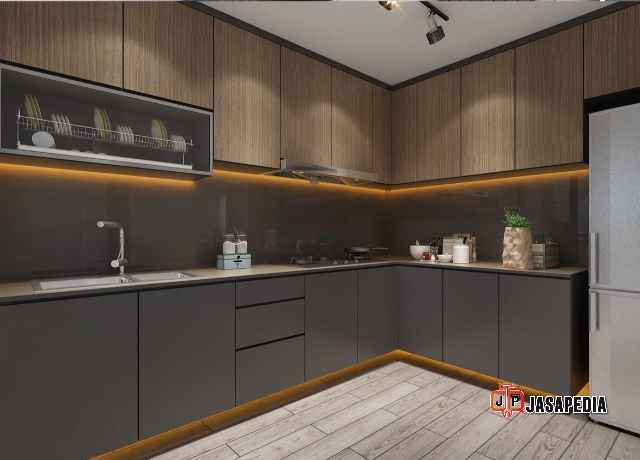 Jasa pasang set dapur aluminium Jakarta custom desain premium